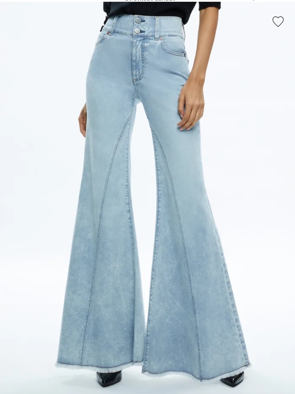 NWT - Alice + Olivia Light Blue Wide Leg Flare Jeans